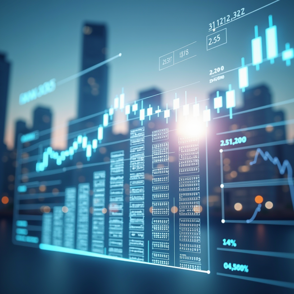 Panoramica del settore bancario italiano 2025 con grafici analitici che mostrano tendenze di liquidità, tassi di interesse e innovazione digitale, edifici bancari moderni italiani sullo sfondo, atmosfera professionale e istituzionale